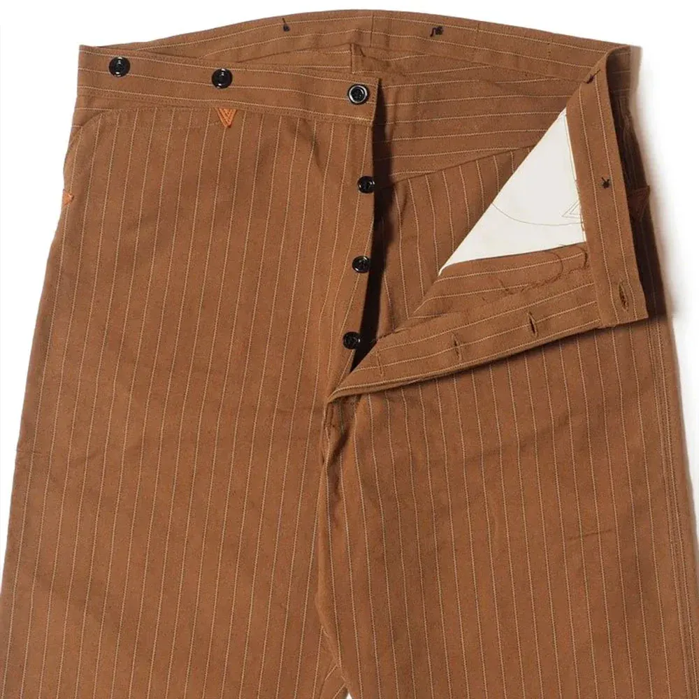 Warehouse & Co - Pantalon 1228 Rayures Canard - Marron – Image 9