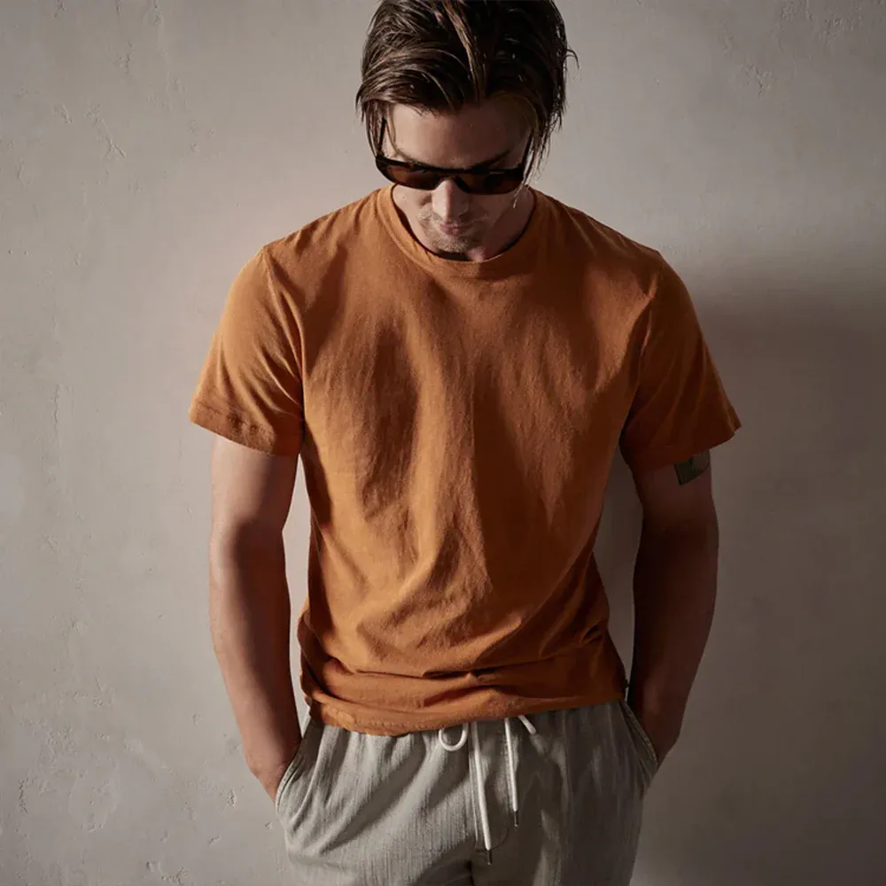 James Perse - T-shirt Short Sleeve Crew Neck - Citrine – Image 4