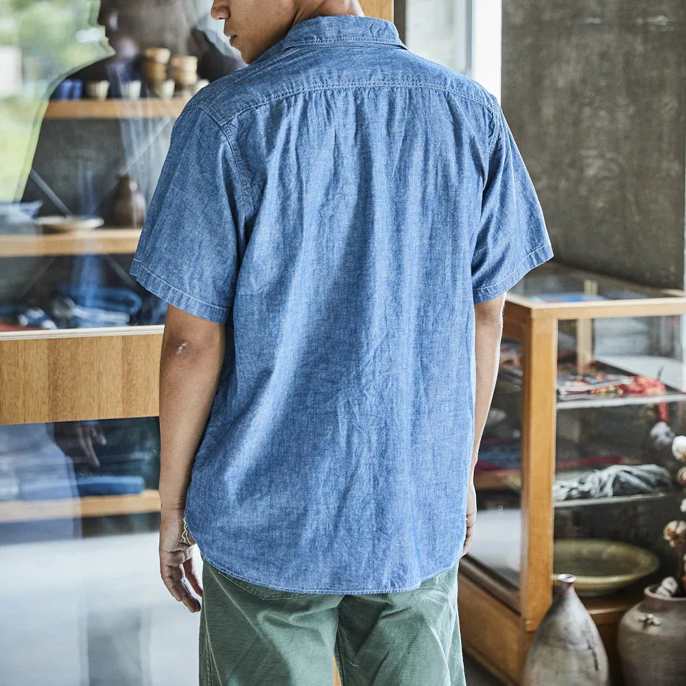 OrSlow - Chemise Chambray Work - Bleu – Image 3