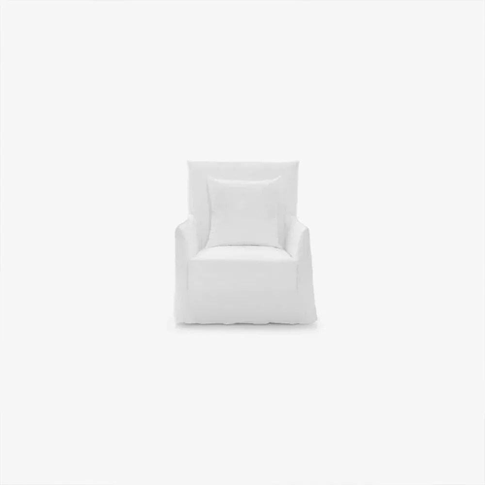 Gervasoni - Fauteuil Ghost n°05 - Lin Blanc – Image 2