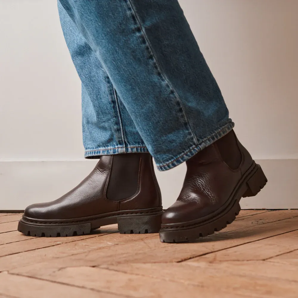Merci x Hudson London - Bottines Blake - Marron – Image 2