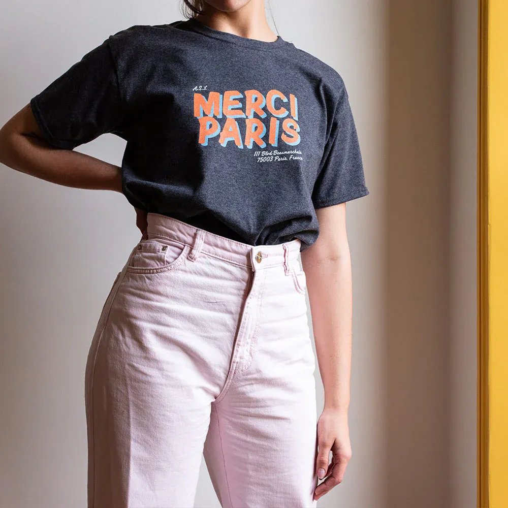 Merci - T-shirt unisexe - Gris Foncé